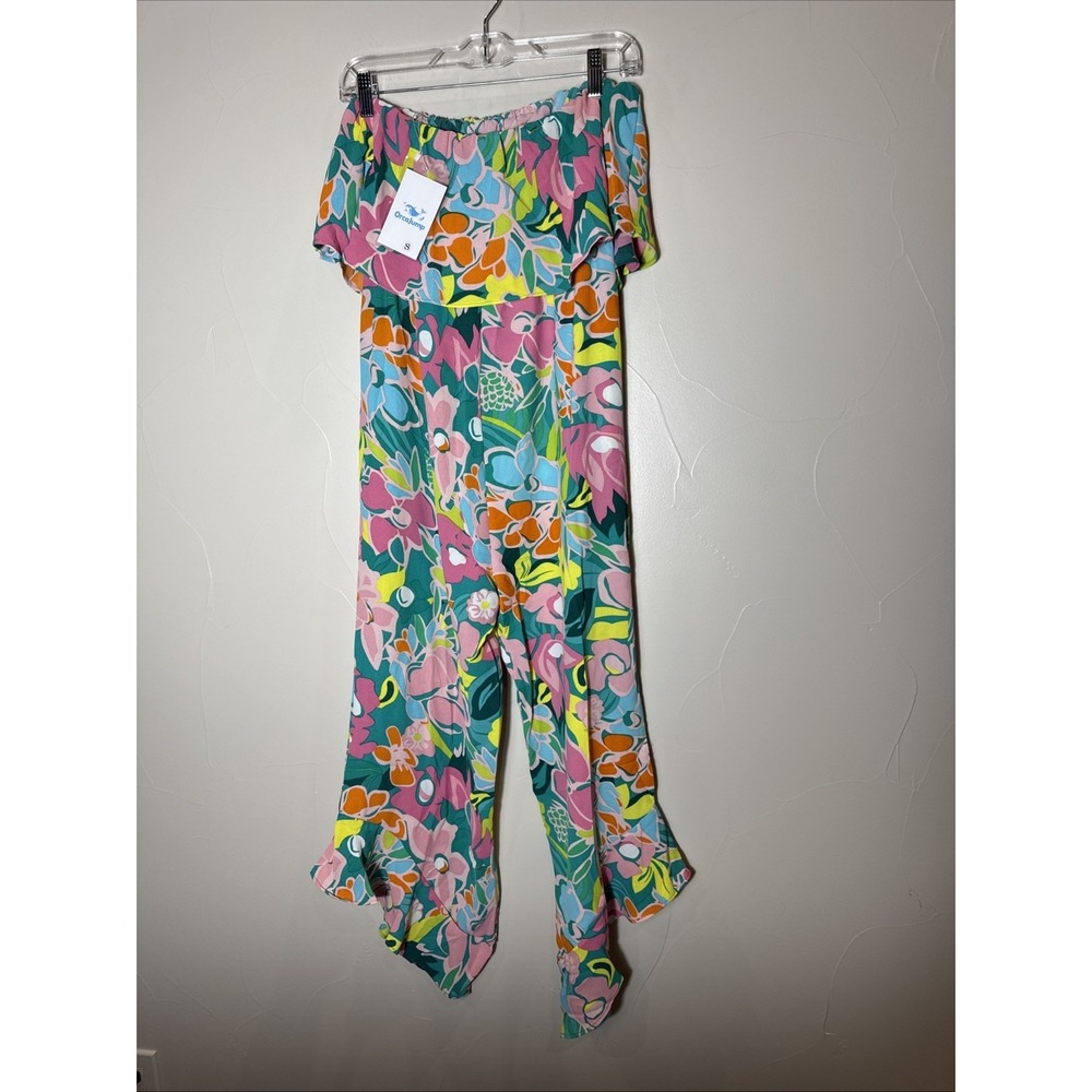 Boutique‎ OrcaJump Sleeveless Jumpsuit Romper Ruffle Ankles Small New